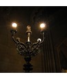 E27 4W LED kronepære - G45, kultråd, 2200K, ravfarget