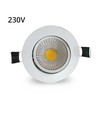 LEDlife 3W downlight - Hull: Ø7-8 cm, Mål: Ø8,5 cm, hvit kant, dimbar, 230V