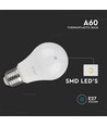 3 stk. E27 10,5W LED pære - A60, matt glass, 3000K, 1055lm, 3-pakning
