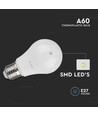 A60 LED 10,5W E27 - 3000K, Plast Pære, 3 stk/pakke