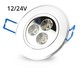 3W downlight - Hull: Ø7-8 cm, Mål: Ø8,4 cm, 4 cm høy, dimbar, 12V/24V