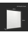 60x60 LED-panel, 36W - 120lm/W, 6400K, hvit kant, 5 års garanti