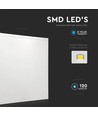 60x60 LED-panel, 36W - 120lm/W, 6400K, hvit kant, 5 års garanti