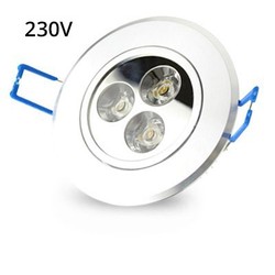 LED downlights LEDlife 3W downlight - Hull: Ø7-8 cm, Mål: Ø8,4 cm, 4 cm høy, dimbar, 230V