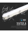 48W LED vanntett lampe - 150 cm, Samsung chip, sensor, melkefarget deksel, SS klips, 6400K