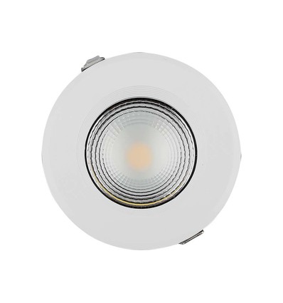 40W Ø22,1cm LED innfellingspanel - 105lm/W, COB LED, Hull: Ø20,7 cm, Mål: Ø22,1 cm, hvit kant