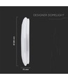 40W Designer Dome taklampe med fjernkontroll - CCT fargeskift, dimbar, stjernehimmeleffekt, Ø39cm