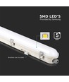 48W LED WP Lampe 150cm - Samsung Chip, EM Kit, Melkeaktig Deksel, SS Klips, 4000K