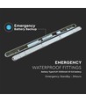 150cm 48W vanntett komplett LED armatur med nødlys - IP65, 120lm/W, Samsung LED chip, 3 timers batteridrift