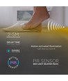 1,2m sengelys-sett 3W LED til enkeltseng - 12V DC, 4000K, inkl. bevegelsessensor