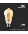 8W pære E27 - LED, ST64, ravbelagt, kulltråd, 2200K