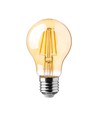 A60 LED Pære - 12W, E27, Filament, Amber Deksel, 2200K.