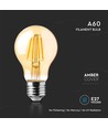 A60 LED Pære - 12W, E27, Filament, Amber Deksel, 2200K.