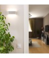 12W LED vegglampe med opp/ned lys - IP65 utendørs, grå, 230x100x90mm, inkl. lyskilde