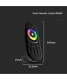 Touch fjernkontroll til RGB+W - Sort, 4 soner, 2.4GHz, batteridrevet
