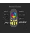 Touch fjernkontroll til RGB+W - Sort, 4 soner, 2.4GHz, batteridrevet