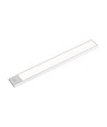 30cm 1,5W LED skaplampe med PIR sensor - 5V, 110lm, 4000K, oppladbar, sølv, magnetisk montering