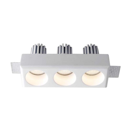 3xGU10 Rund Lampe - Hvit