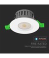 5W/8W LED innfellingsspot, fire-rated - 830lm, IP65, dimbar, CCT, 60 grader, hvit/sort/krom finish