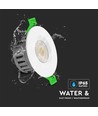 5W/8W LED innfellingsspot, fire-rated - 830lm, IP65, dimbar, CCT, 60 grader, hvit/sort/krom finish