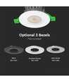 5W/8W LED innfellingsspot, fire-rated - 830lm, IP65, dimbar, CCT, 60 grader, hvit/sort/krom finish
