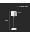 LED 2W Bordlampe - 3000K, Hvit, Hus