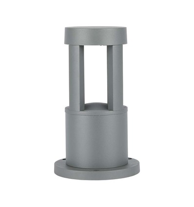 10W LED hagelampe / bedlampe, 25cm - IP65, 1000lm, grå, kald hvit, utendørs