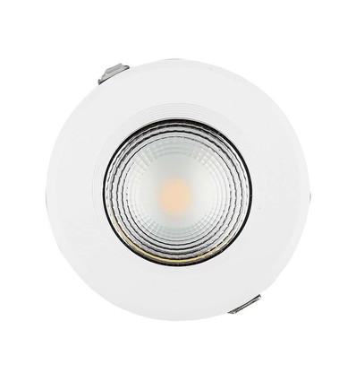 40W Ø22,1cm LED innfellingspanel - 120lm/W, COB, kald hvit, Hull: Ø20,7 cm, Mål: Ø22,1 cm