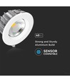 40W Ø22,1cm LED innfellingspanel - 120lm/W, COB, kald hvit, Hull: Ø20,7 cm, Mål: Ø22,1 cm