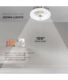 40W Ø22,1cm LED innfellingspanel - 120lm/W, COB, kald hvit, Hull: Ø20,7 cm, Mål: Ø22,1 cm