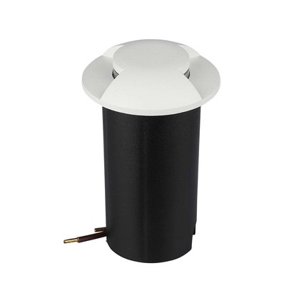 1W LED nedgravningsspot, 12V - IP67, 3000K, varm hvit, Ø6cm, Hull: Ø4,3 cm