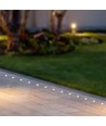 1W LED nedgravningsspot, 12V - IP67, 3000K, varm hvit, Ø6cm, Hull: Ø4,3 cm