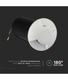 1W LED nedgravningsspot, 12V - IP67, 3000K, varm hvit, Ø6cm, Hull: Ø4,3 cm