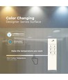 LED Designer pendel med fjernkontroll - CCT dimbar, sort/hvit, 3 års garanti