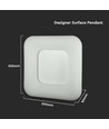 26W Firkantet LED pendel, CCT dimbar - 2500lm, 30x30cm, inkl. fjernkontroll, 3-i-1 fargeskift