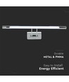 64cm bilde/speillampe 12W LED - Krom, 3000K, vippbar, inkl. lyskilde