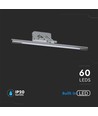 64cm bilde/speillampe 12W LED - Krom, 3000K, vippbar, inkl. lyskilde