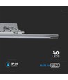 8W LED bilde-/speillampe, krom - 50cm, vippbar, 3000K/4000K, inkl. lyskilde