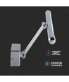 8W LED bilde-/speillampe, krom - 50cm, vippbar, 3000K/4000K, inkl. lyskilde