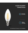 4W Kertepære E14 - LED Twisted, Filament Pære, 3000K, Dimbar.