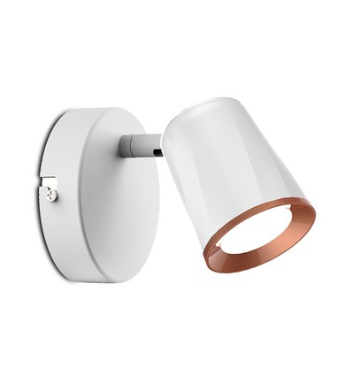6W LED vegglampe - 3000K, hvit, inkl. lyskilde, innendørs/fasade