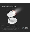 6W LED vegglampe - 4000K, hvit