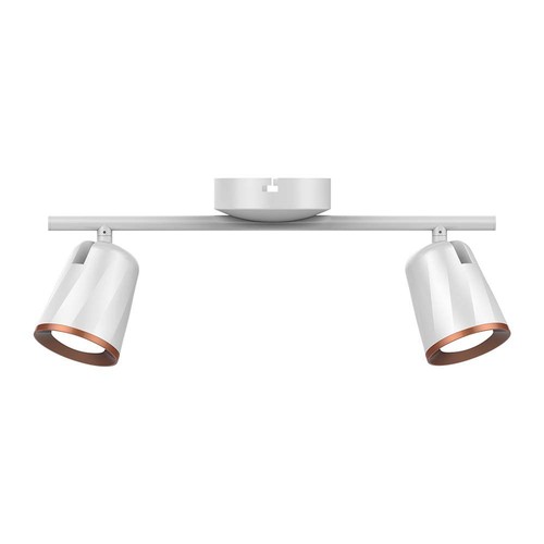 12W dobbel LED vegglampe - 3000K, hvit