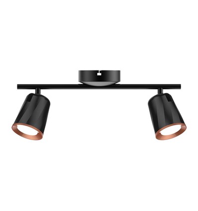 12W LED vegglampe - Sort, 3000K