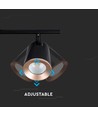 12W LED vegglampe - Sort, 3000K