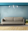18W LED vegglampe - 4000K, hvit, 3 hoder