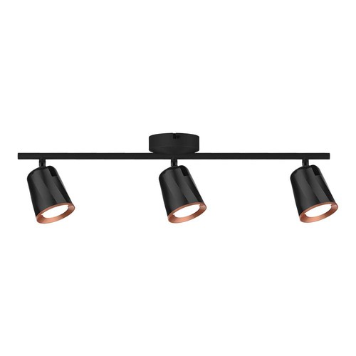 18W sort LED vegglampe - 4000K, 3 hoder