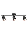 18W sort LED vegglampe - 4000K, 3 hoder