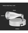 4,5W LED vegglampe - 420lm, 3000K, hvit, innendørs