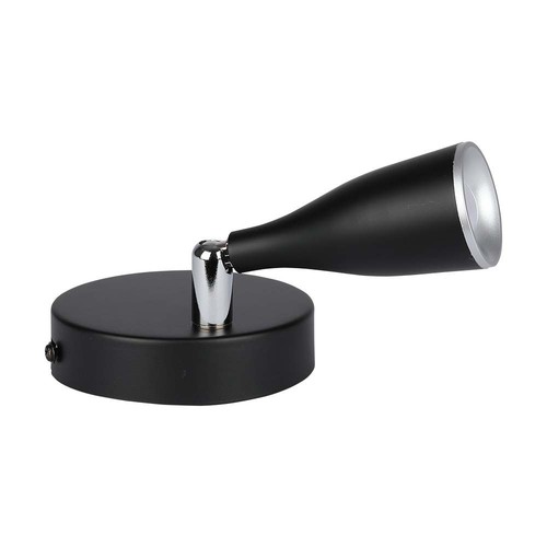 4,5W LED vegglampe - 420lm, IP20, sort finish, inkl. lyskilde